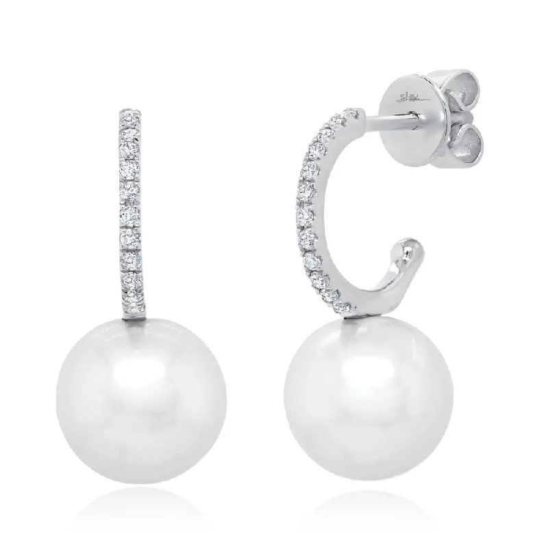 Pearl and Diamond Earrings