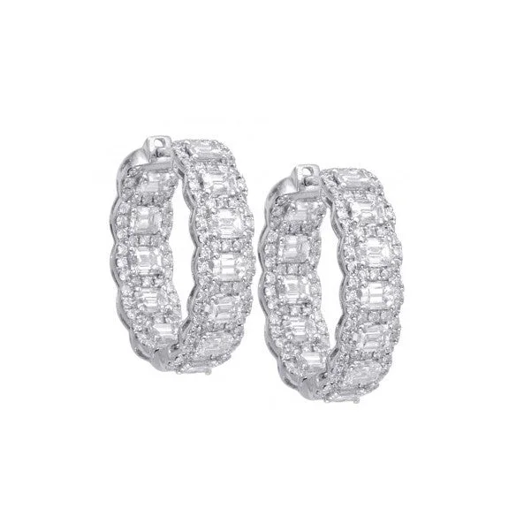 Diamond Hoop Earrings