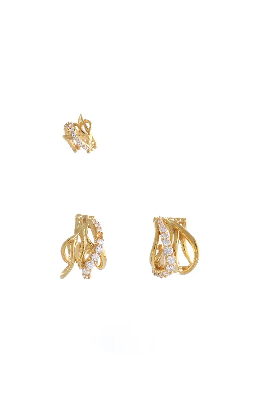 MINI MULTI WAVE EAR-SET WITH CUBIC ZIRCONIA