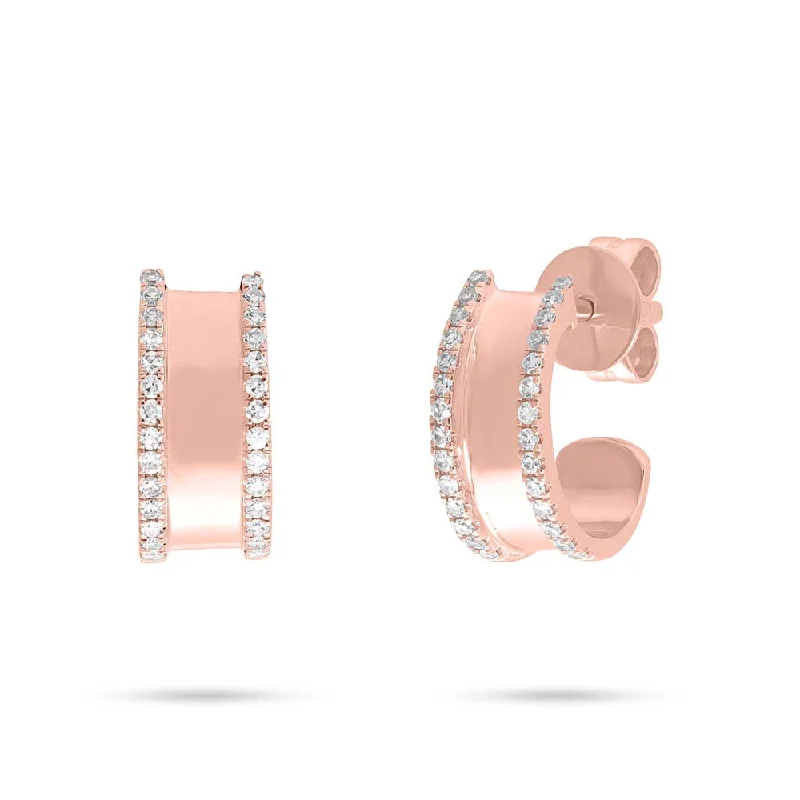 Diamond Huggie Earrings