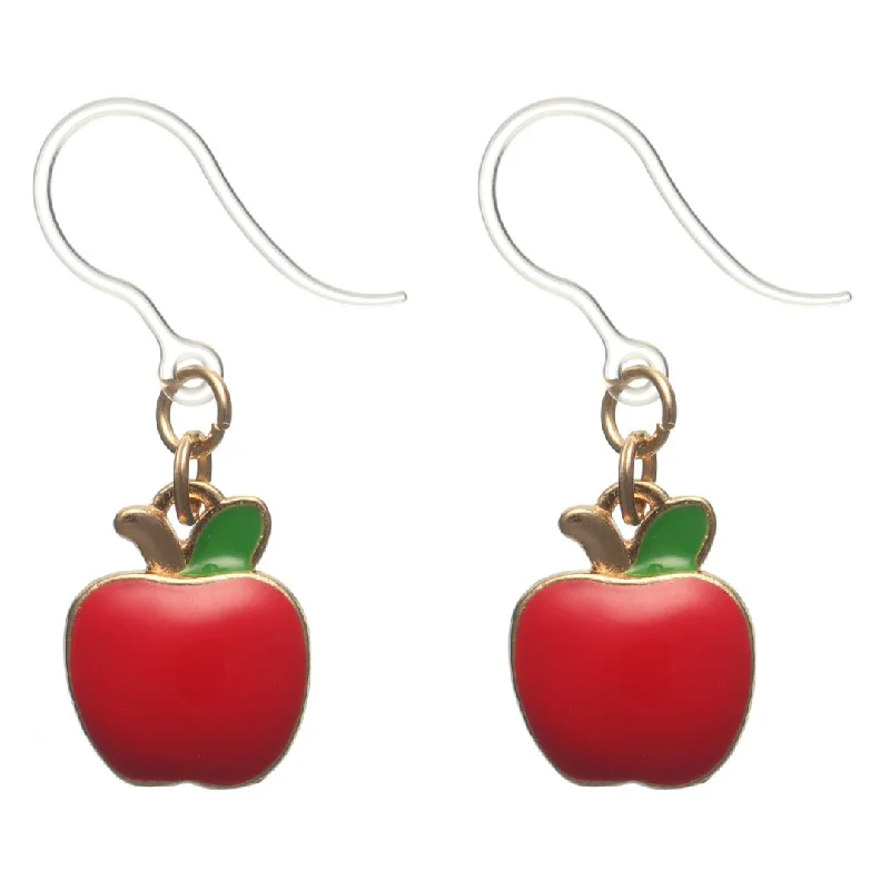 Delicious Apple Dangles Hypoallergenic Earrings for Sensitive Ears Made with Plastic Posts