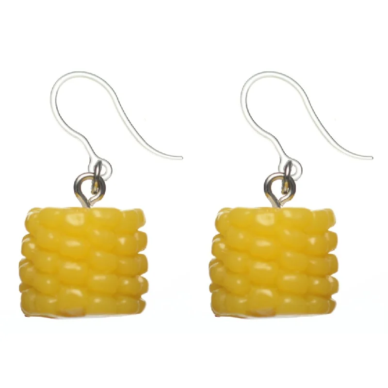 Corn Cob Dangles Hypoallergenic Earrings for Sensitive Ears Made with Plastic Posts