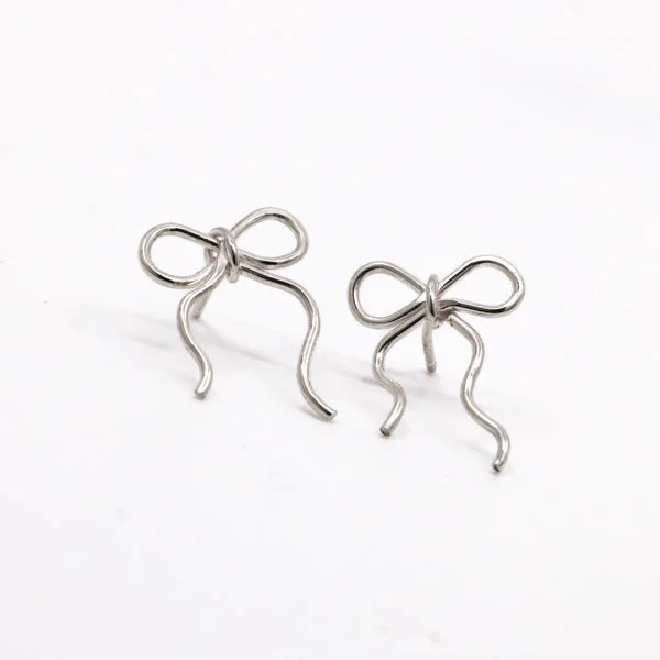 Bow Studs in Sterling Silver