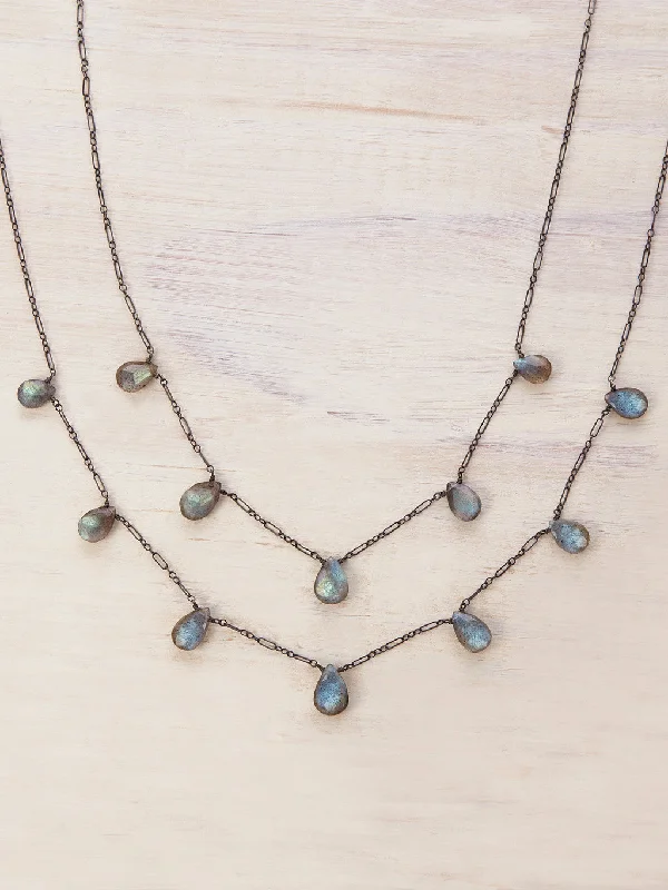 Double Strand Labradorite Necklace