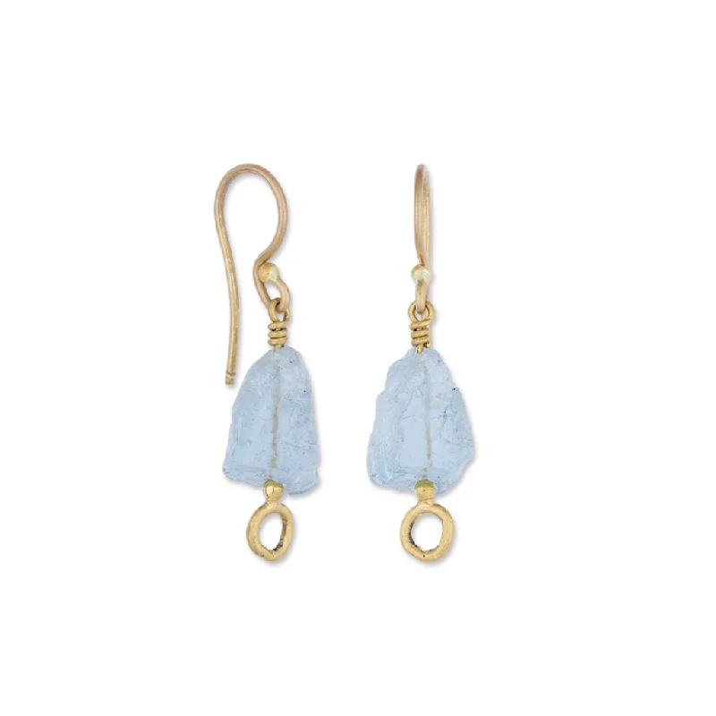 24K Aquamarine Earrings