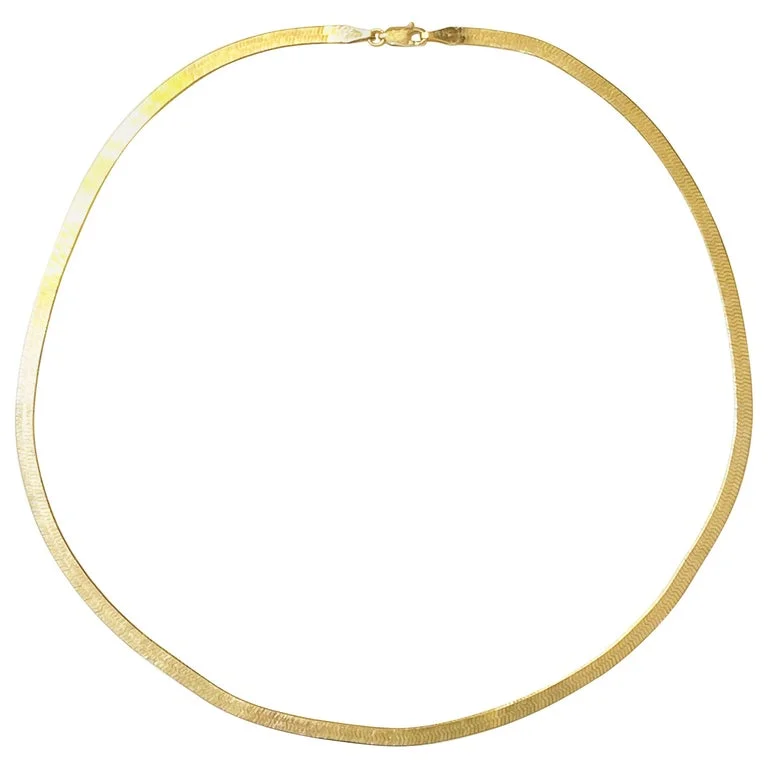 Herringbone Chain 14K Yellow Gold