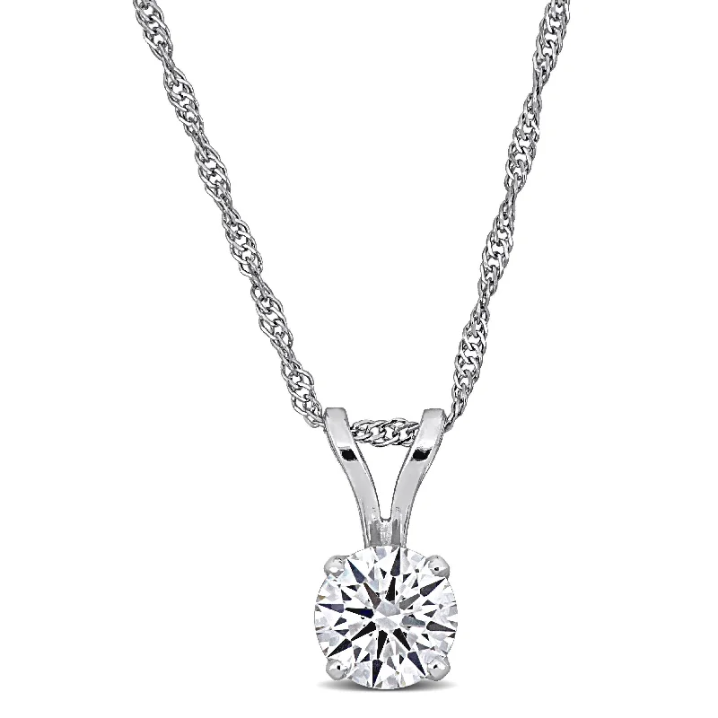 Created Forever 3/4ct TDW Lab-Grown Diamond Solitaire Necklace 14k White Gold-18 in