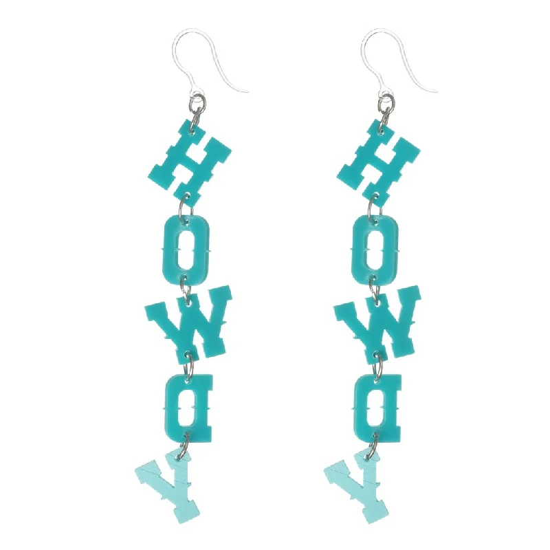 Exaggerated Howdy Dangles Hypoallergenic Earrings for Sensitive Ears Made with Plastic Posts