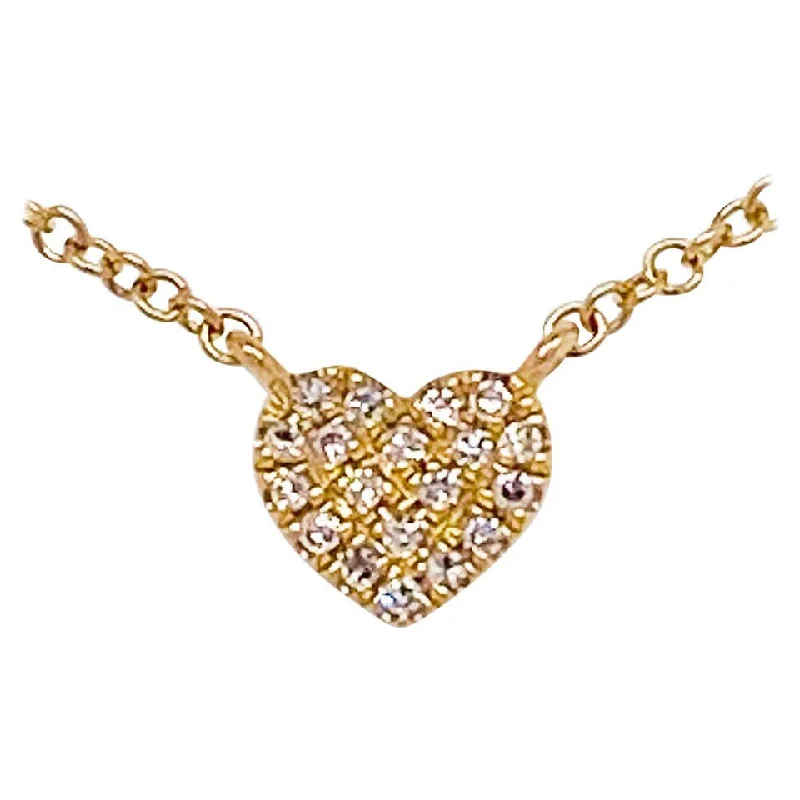 Pave Diamond Heart Necklace