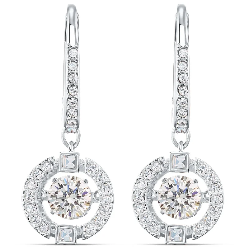 Swarovski Sparkling Dance Pierced Earrings, White, Rhodium plated 5504652