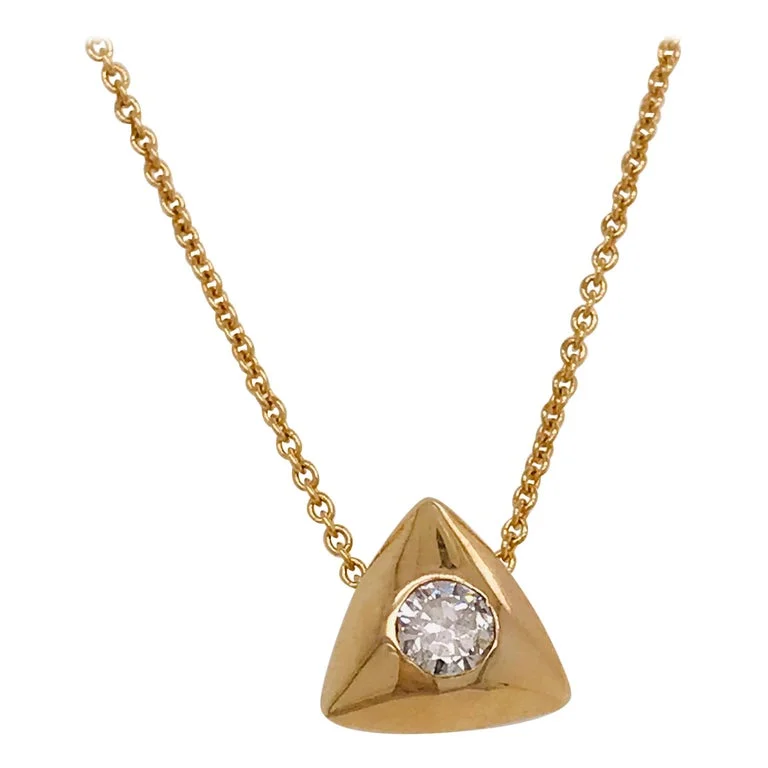 Diamond Triangle Slide Pendant