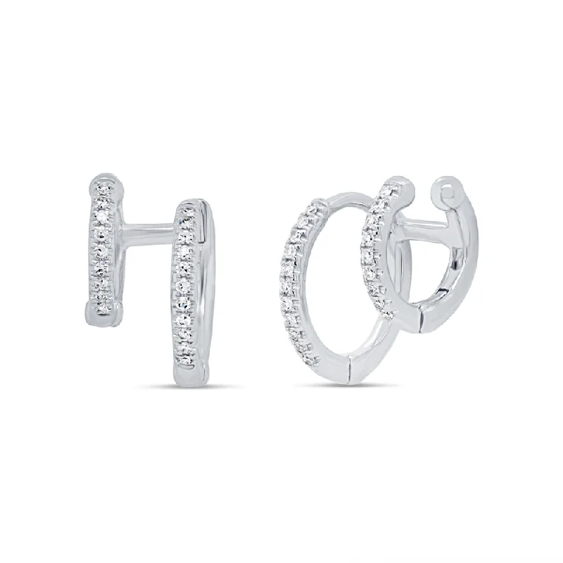 Diamond Huggie Earrings