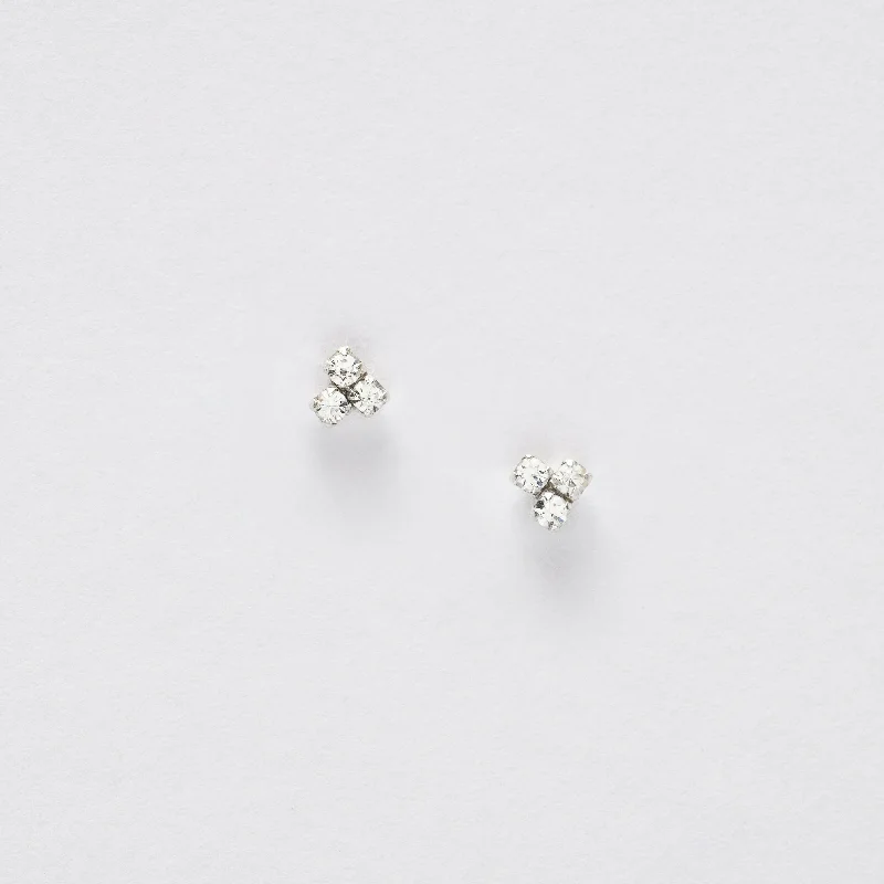 Triangle CZ Silver Stud Earrings - Elegant and Timeless Jewelry