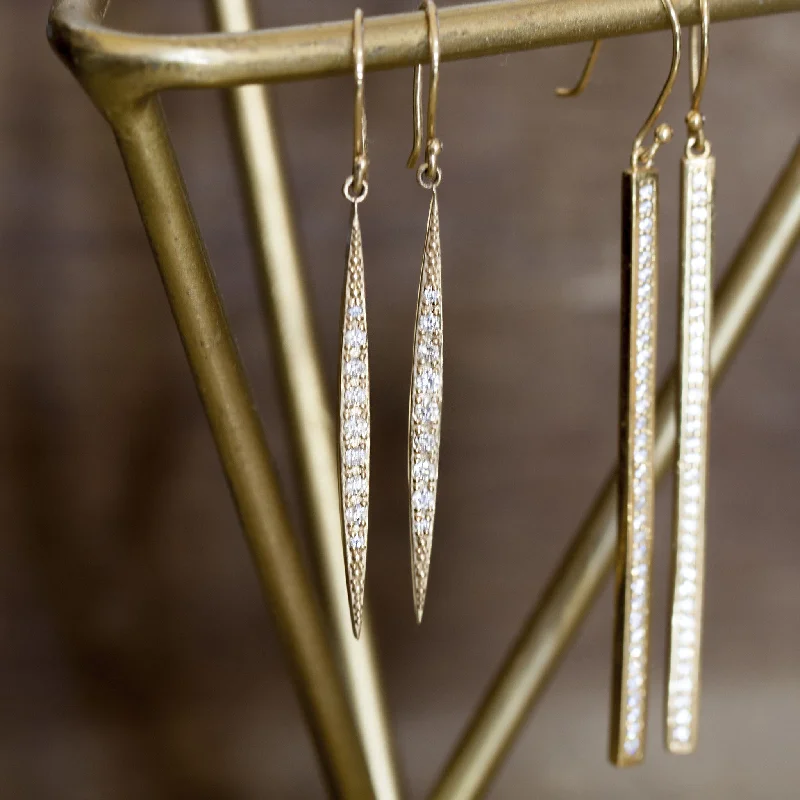 Diamond Crescent Earrings