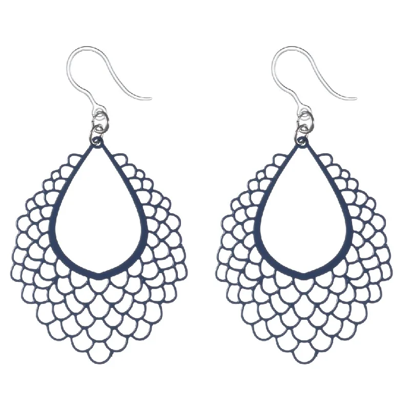 Water Droplet Dangles Hypoallergenic Earrings for Sensitive Ears Made with Plastic Hooks