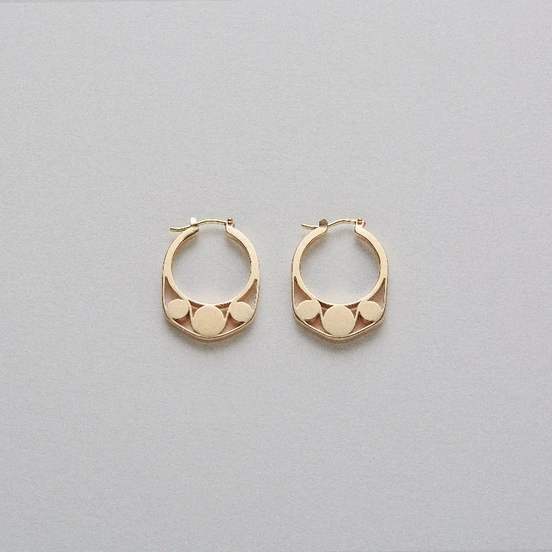 Slice of Ring Earrings TRE in Gold