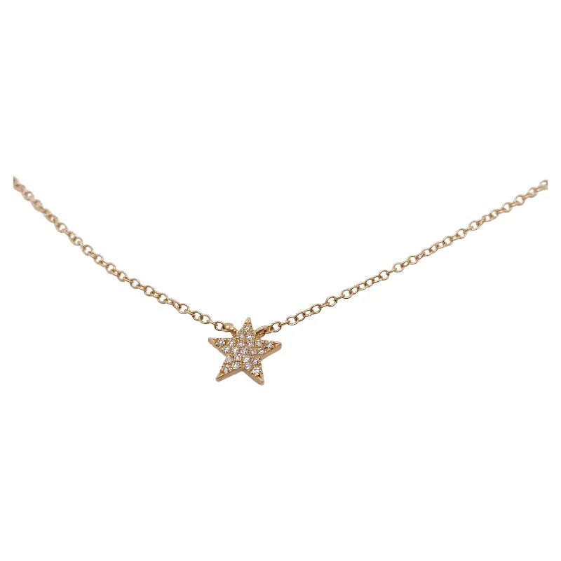 Pave Diamond Star Necklace