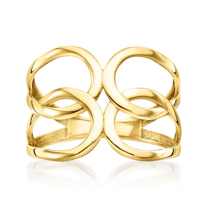 Canaria 10kt Yellow Gold Open Double-Loop Ring