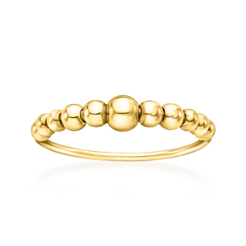 Canaria 10kt Yellow Gold Bead Ring