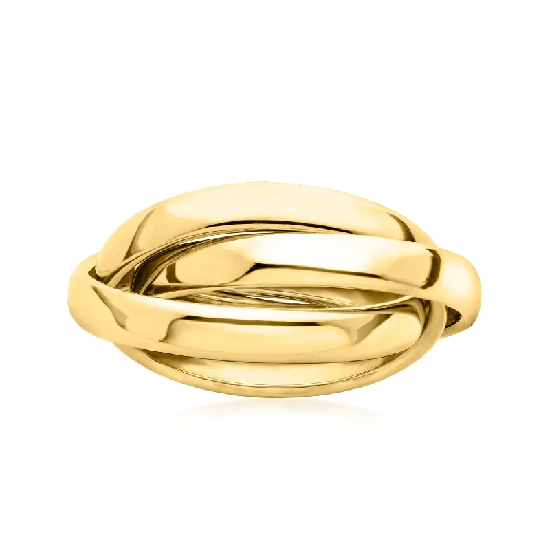 Ross-Simons Italian 14kt Yellow Gold Rolling Ring