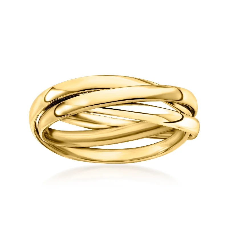 Ross-Simons Italian 14kt Yellow Gold Rolling Ring