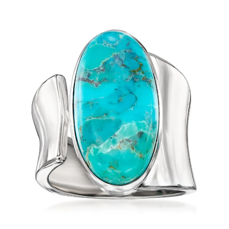 Ross-Simons Turquoise Wrap Ring in Sterling Silver