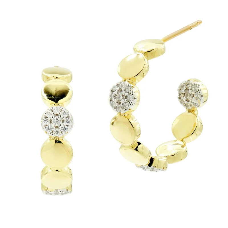 Radiance Pavé Station Hoop Earring