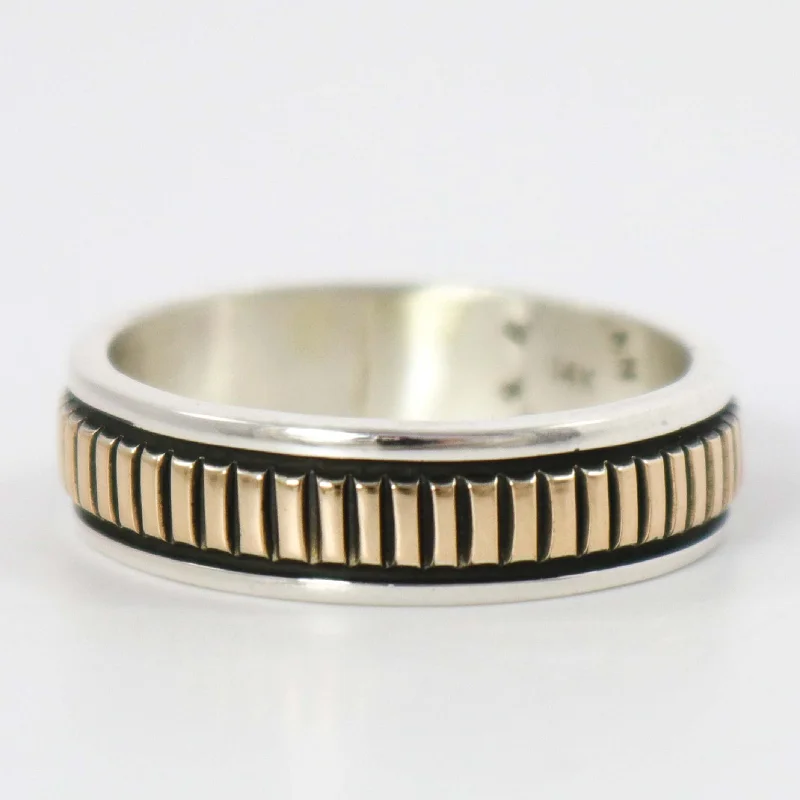 Gold on Silver Ring