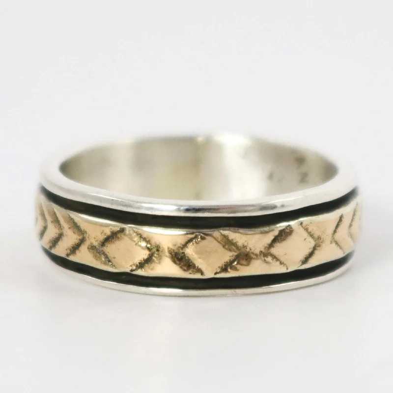 Gold on Silver Ring