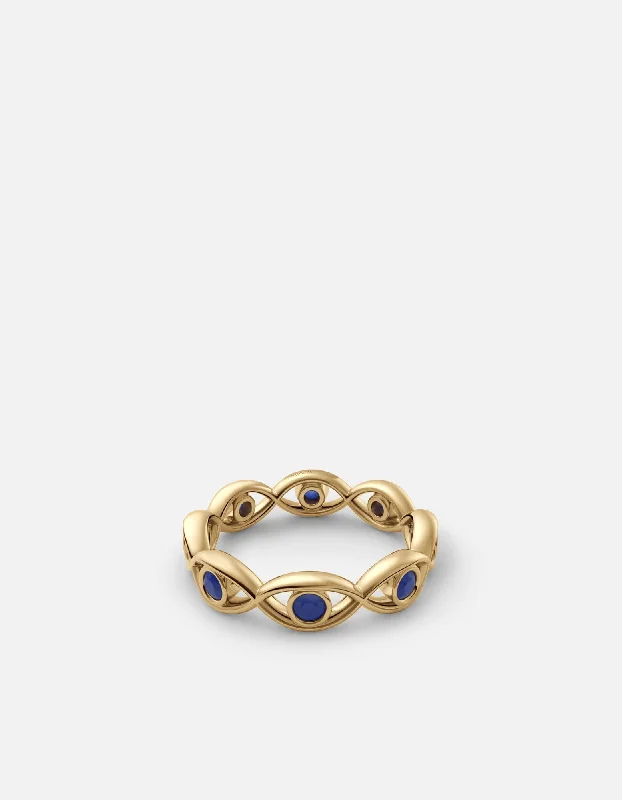 Evil Eye Ring, Gold Vermeil/Spinels