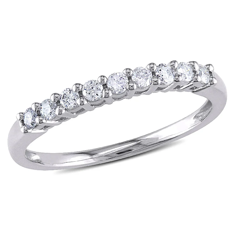 Mimi & Max 1/4ct TW Diamond Anniversary Band 10k White Gold