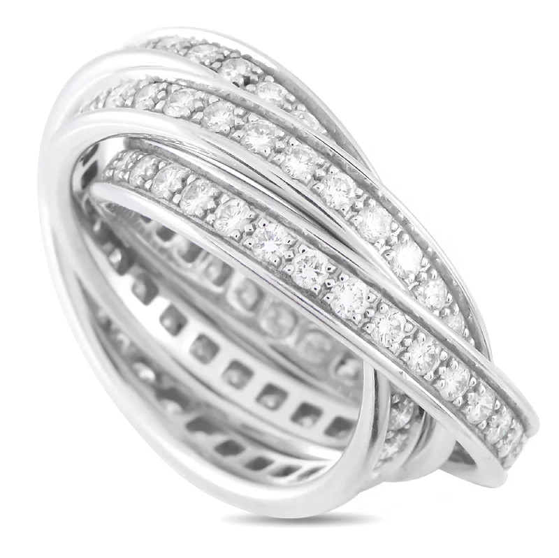 Cartier Trinity 18K White Gold Diamond Ring CA36-011725