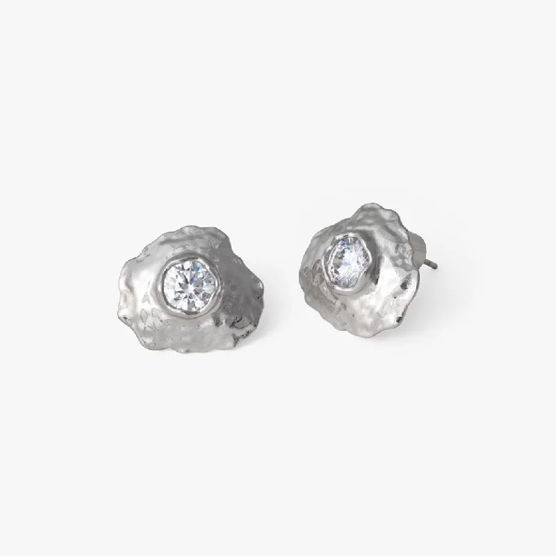 Cannonborough Rhodium Plated Stud Earring