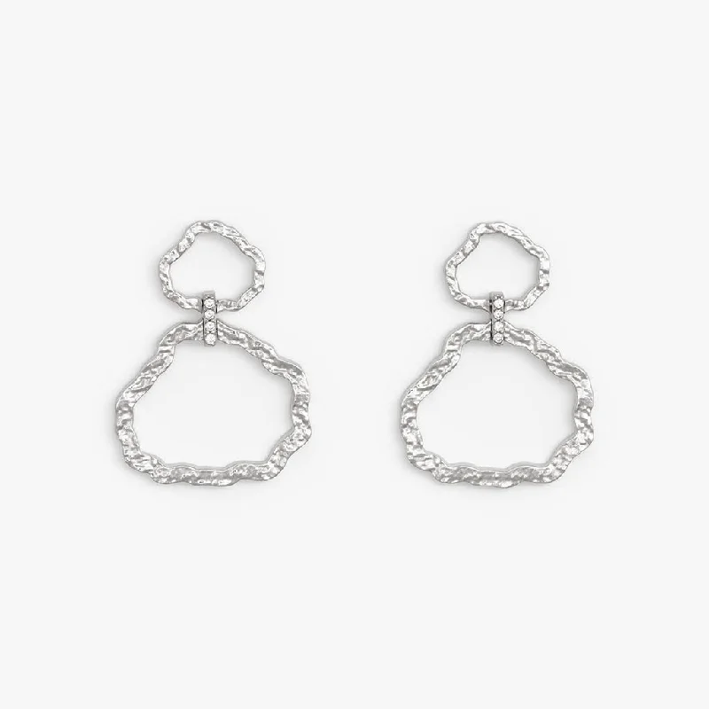 Ansonborough Rhodium Plated Drop Earring