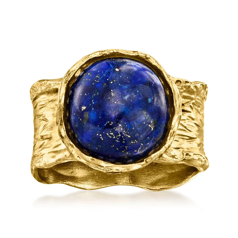 Ross-Simons Lapis Ring in 18kt Gold Over Sterling