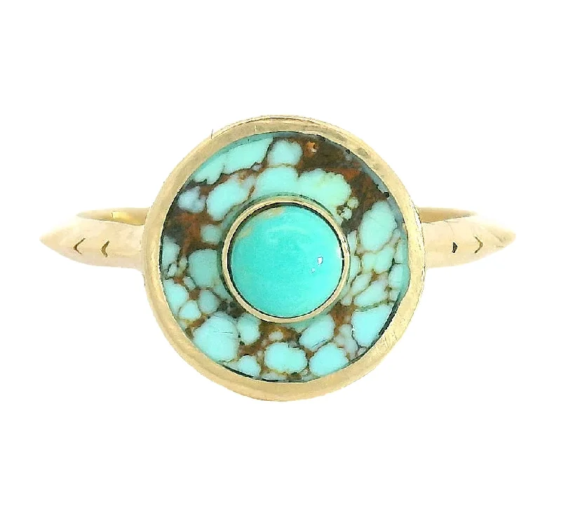 The Cerclen Ring - No. 8 & Kingman Double Turquoise Ring