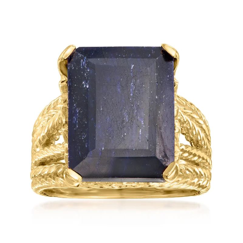 Ross-Simons Sapphire Multi-Row Ring in 18kt Gold Over Sterling