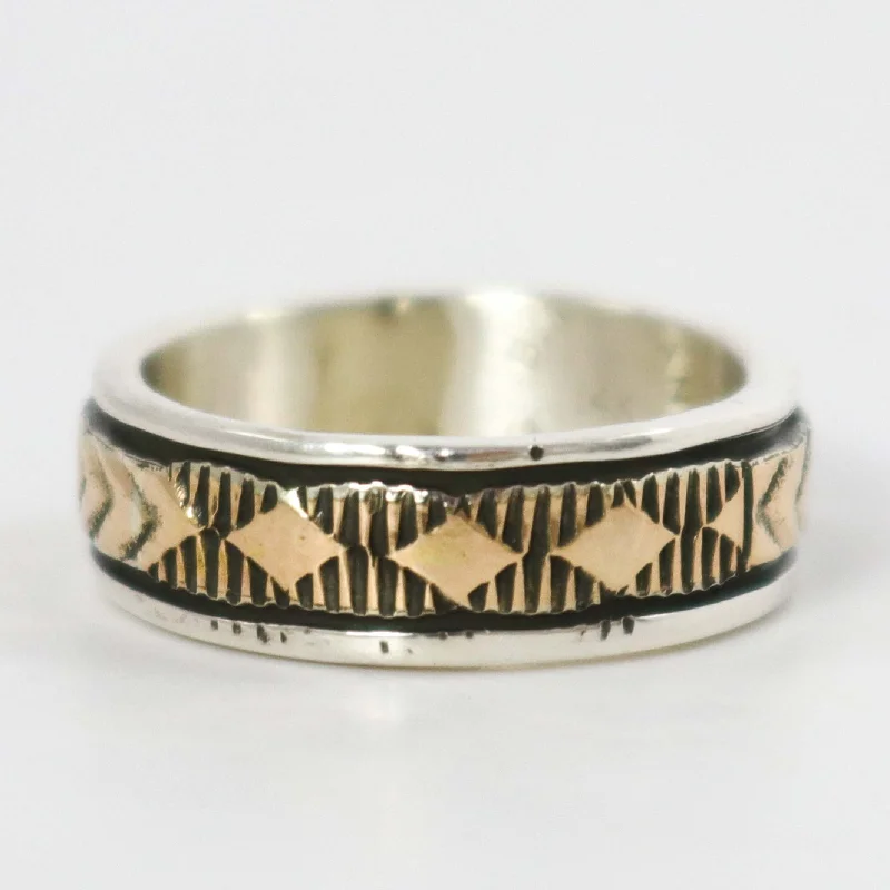 Gold on Silver Ring