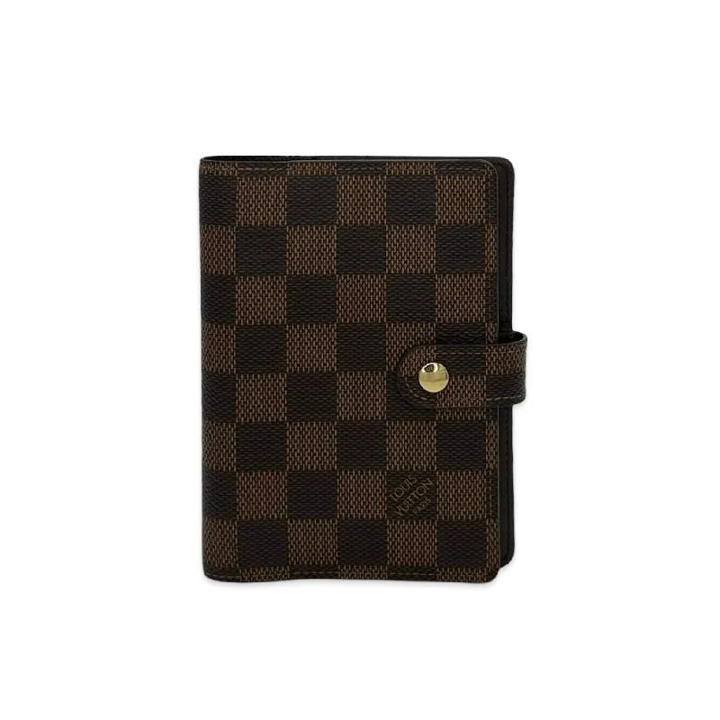 LOUIS VUITTON: Damier Ebene Small Ring Agenda Cover