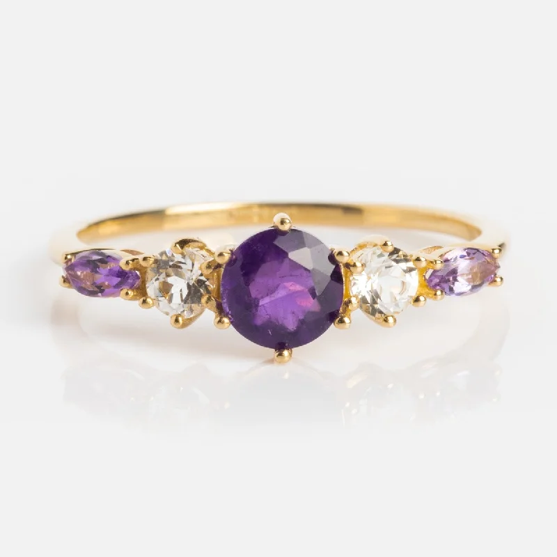 Solid Gold 2025 February Capsule Classic Amethyst Statement Ring