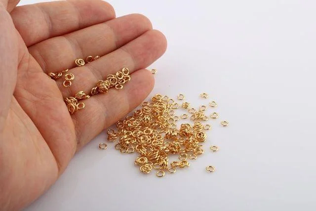 200 Pcs, 4mm Brass Golden Jump Rings