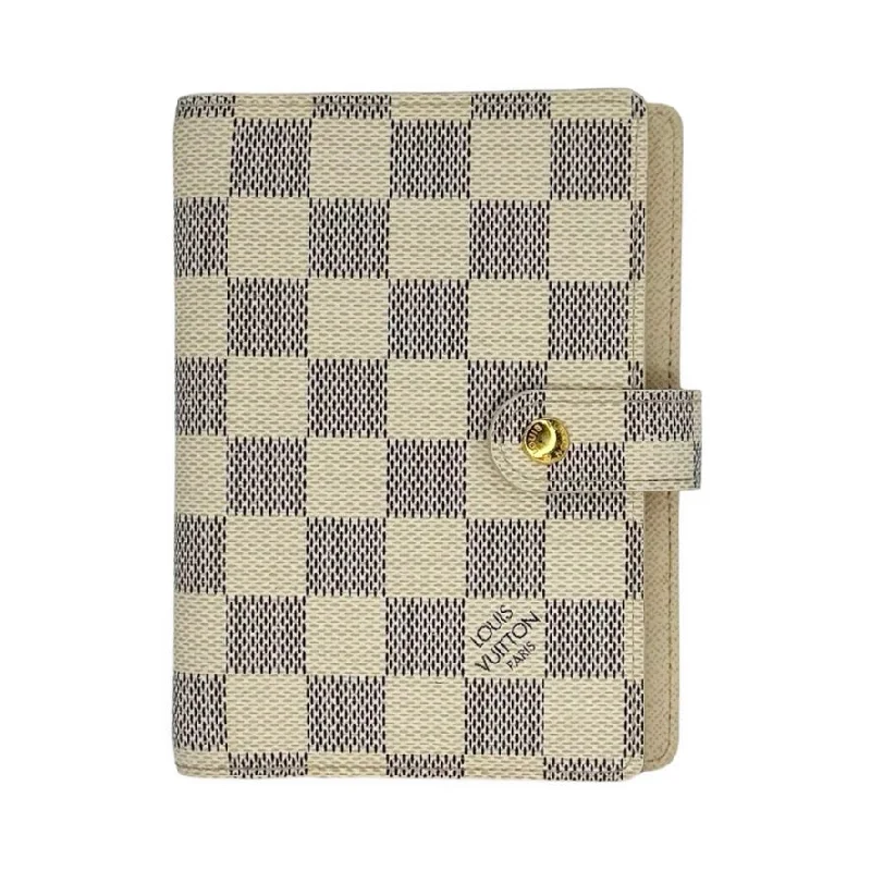 LOUIS VUITTON: Damier Azur Small Ring Agenda Cover