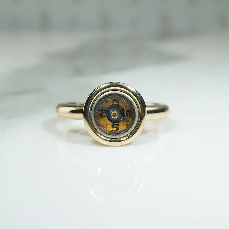 Antique Compass Ring in Recycled Gold