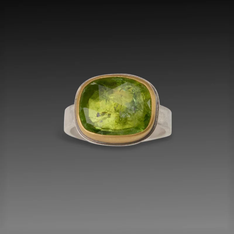 Green Tourmaline Simplicity Ring