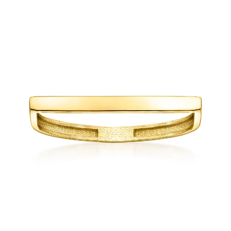 RS Pure by Ross-Simons Italian 14kt Yellow Gold Squared Ring