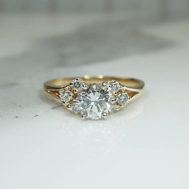 Vibrant Vintage 1960's Diamond Engagement Ring