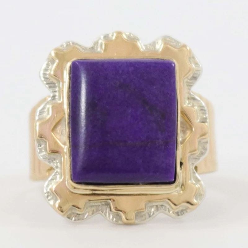 Sugilite and Gold Ring