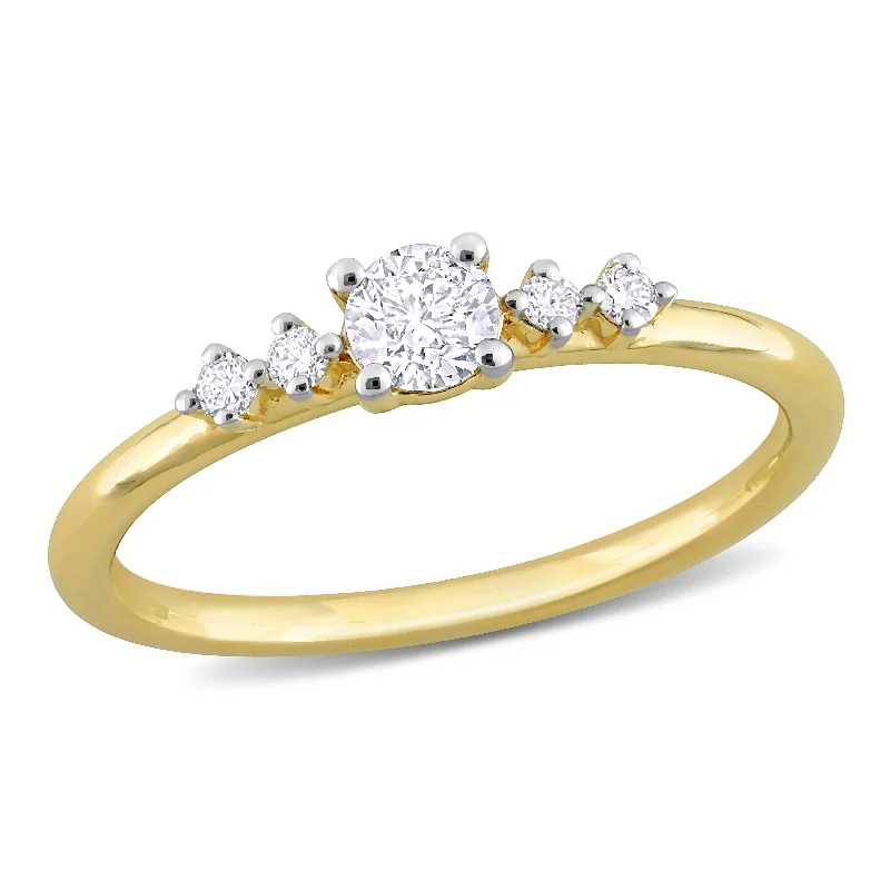 Mimi & Max 1/3ct TDW Diamond Ring 14k Yellow Gold