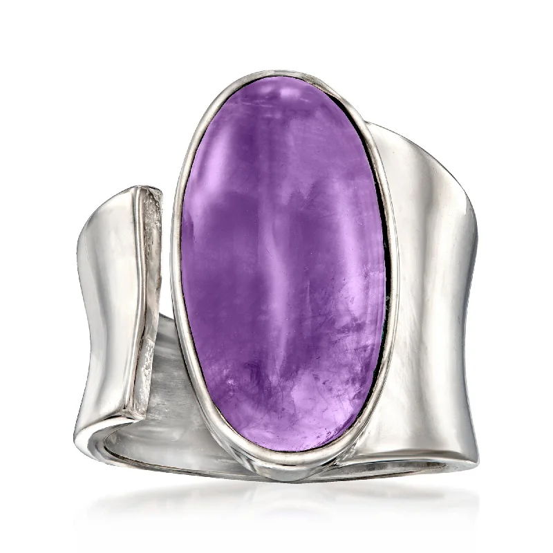 Ross-Simons Amethyst Wrap Ring in Sterling Silver