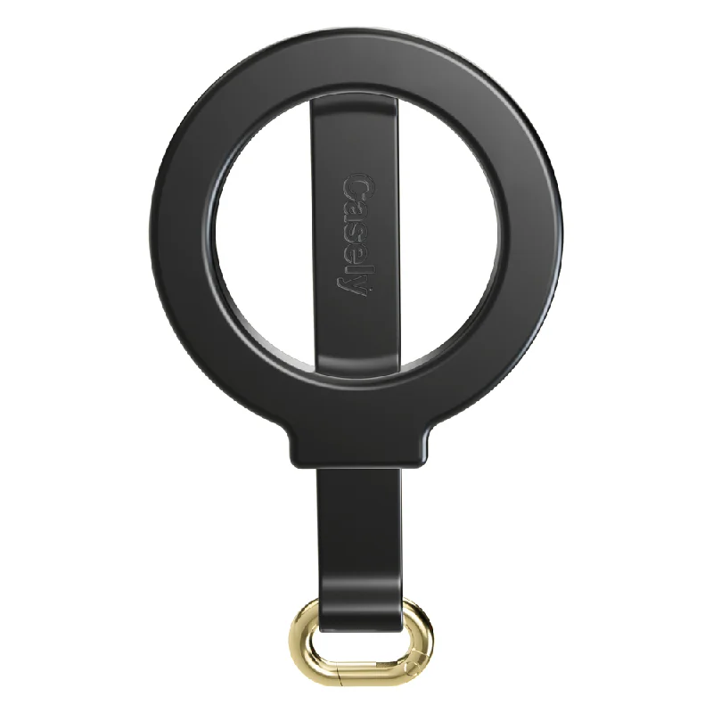 MagRing+ | Black Magnetic Adjustable Phone Ring with Keychain